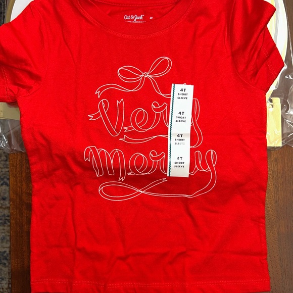 Cat & Jack Red Short Sleeve Tee - Picture 1 of 2